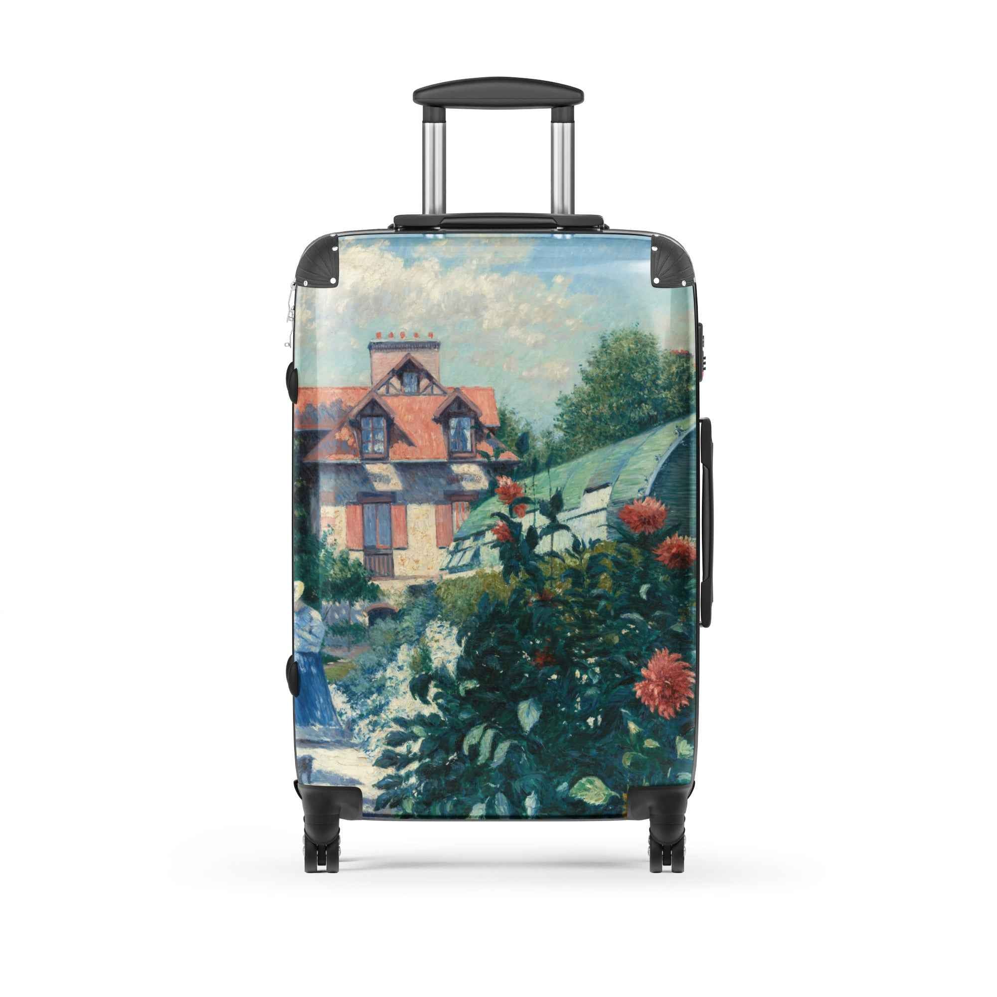 Dahlia Suitcase - Artistic Hard-Shell Suitcase for Garden Lovers - Rosetta Creative Boutique